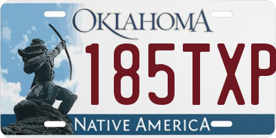 OK license plate 185TXP