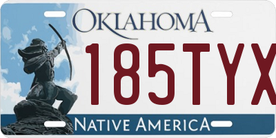 OK license plate 185TYX