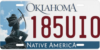 OK license plate 185UIO