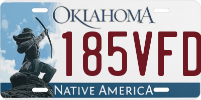 OK license plate 185VFD