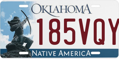 OK license plate 185VQY