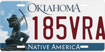 OK license plate 185VRA