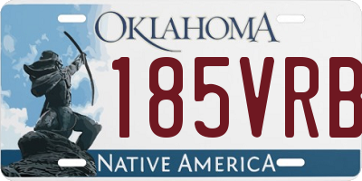 OK license plate 185VRB