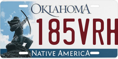 OK license plate 185VRH