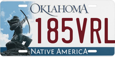 OK license plate 185VRL