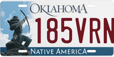OK license plate 185VRN