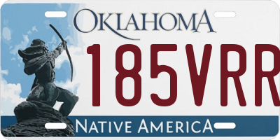 OK license plate 185VRR