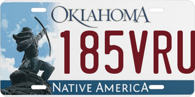 OK license plate 185VRU