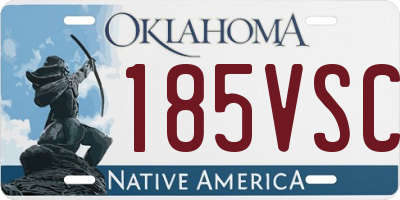 OK license plate 185VSC
