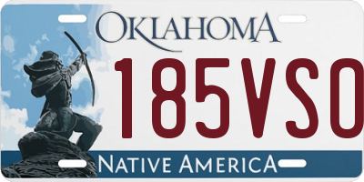 OK license plate 185VSO