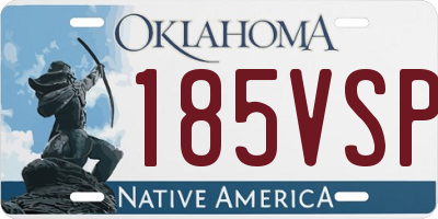 OK license plate 185VSP