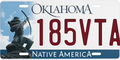 OK license plate 185VTA