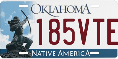 OK license plate 185VTE