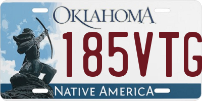 OK license plate 185VTG