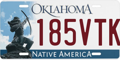 OK license plate 185VTK