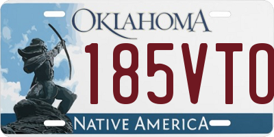 OK license plate 185VTO