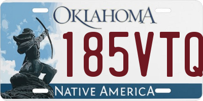 OK license plate 185VTQ