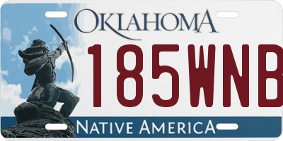 OK license plate 185WNB