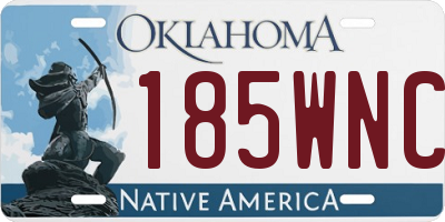 OK license plate 185WNC