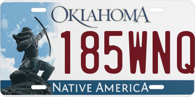 OK license plate 185WNQ