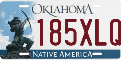 OK license plate 185XLQ