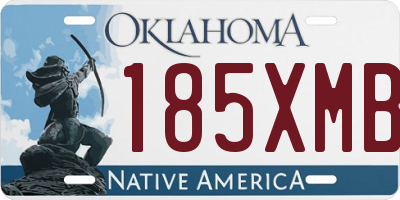 OK license plate 185XMB
