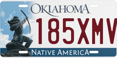 OK license plate 185XMV