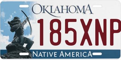 OK license plate 185XNP