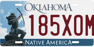 OK license plate 185XOM