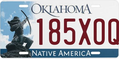 OK license plate 185XOQ