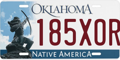 OK license plate 185XOR