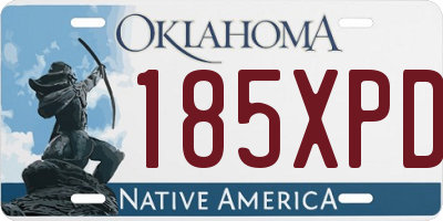OK license plate 185XPD