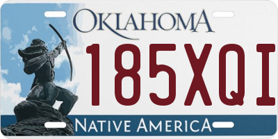 OK license plate 185XQI