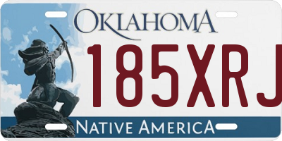 OK license plate 185XRJ