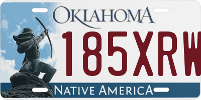 OK license plate 185XRW