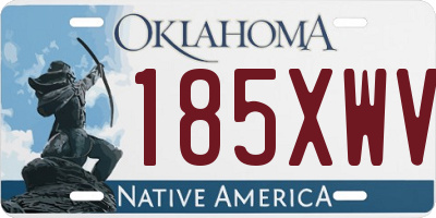 OK license plate 185XWV