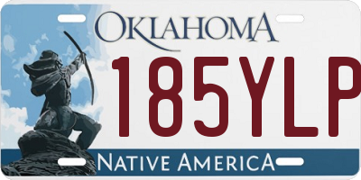 OK license plate 185YLP