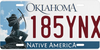 OK license plate 185YNX