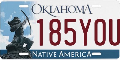 OK license plate 185YOU