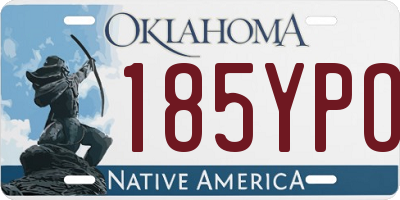 OK license plate 185YPO
