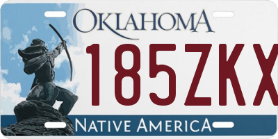 OK license plate 185ZKX