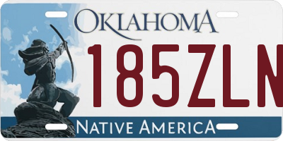 OK license plate 185ZLN