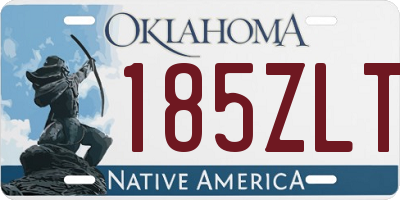 OK license plate 185ZLT