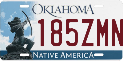 OK license plate 185ZMN