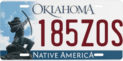 OK license plate 185ZOS