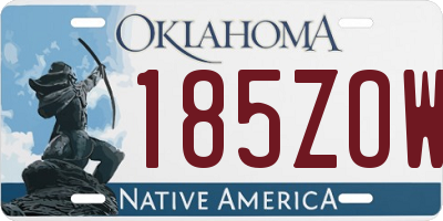 OK license plate 185ZOW
