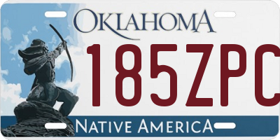 OK license plate 185ZPC