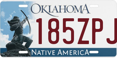 OK license plate 185ZPJ