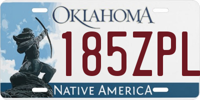 OK license plate 185ZPL