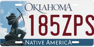 OK license plate 185ZPS